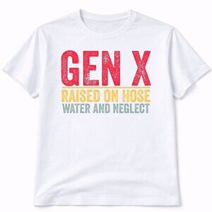 GenX Funny Generation X Graphic T Shirt Trendy Boutique Style Tee Womens White